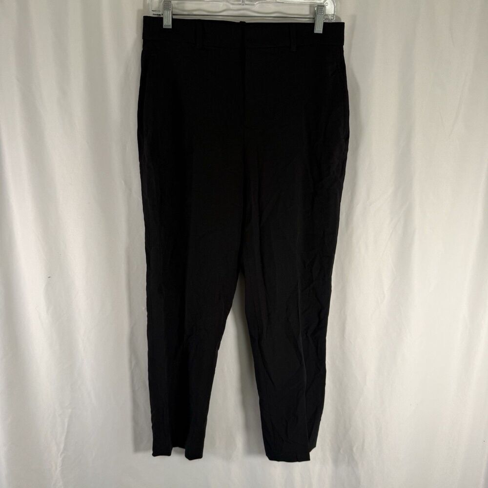 Polo Ralph Lauren Dress Pants Women's 2 Black Wool Blend Flat Front Pockets